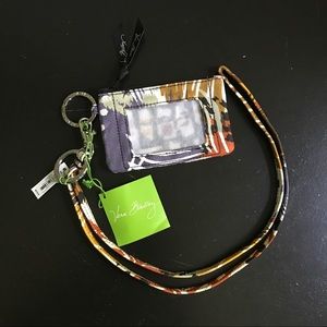 Vera Bradley Painted Feathers Zip ID Case NWT!